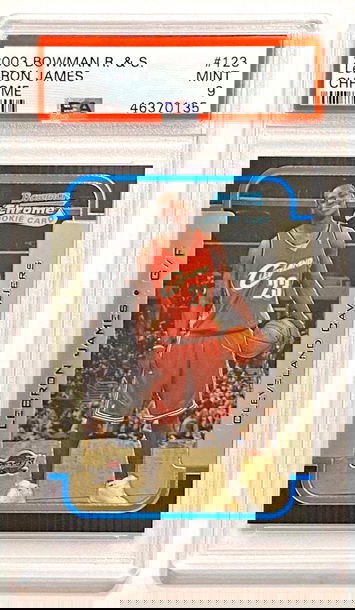 2003-04 Bowman Chrome LeBron James #123 Rookie PSA 9 Mint