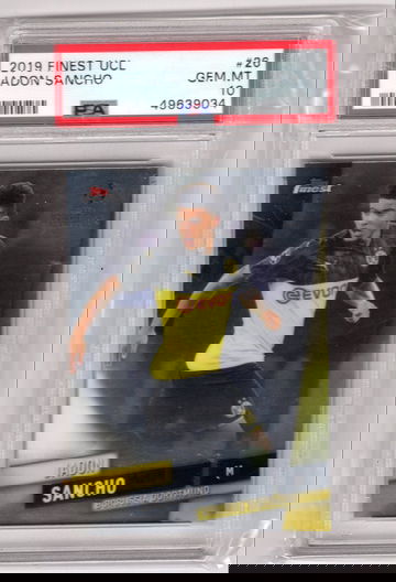 Jadon Sancho 2019 Topps Finest UCL RC Rookie #26 PSA 10