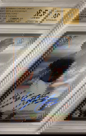 Kyle Tucker 2015 Bowman Chrome Black RC /35 BGS 9.5 jersey #