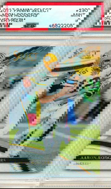 2017 Panini Select Aaron Rodgers Field Level Silver #290 PSA 9