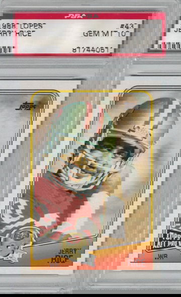 1988 Topps Jerry Rice HOF PSA 10 Gem-Mint