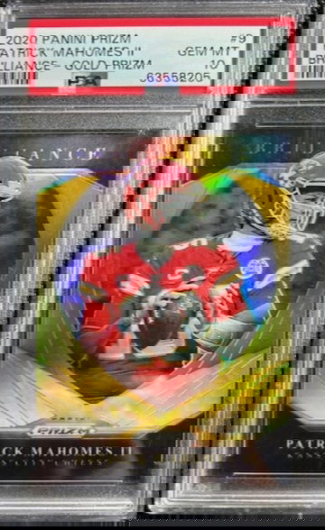 2020 Panini Prizm Brilliance Gold /10 SSP Patrick Mahomes II PSA 10 Gem Mint Kansas City Chiefs