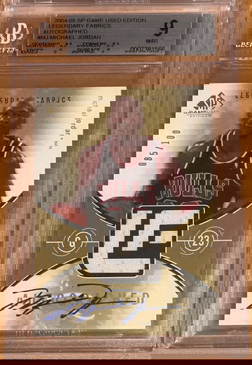 2004 SP Game Used Upper Deck Michael Jordan Auto BGS 9