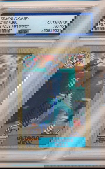 1987 Topps #681 George Bell Blue Jays Signed Autograph PSA/DNA Tough, his MVP Season 01