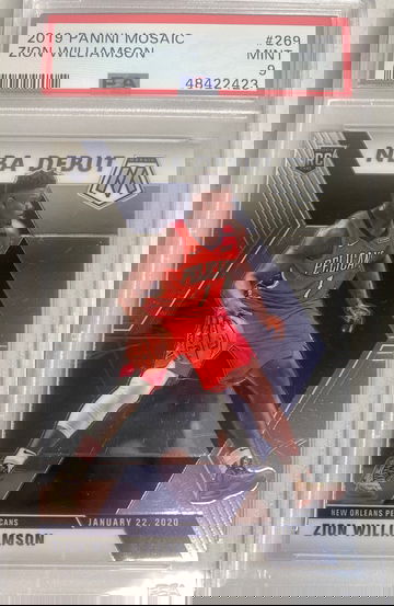 Zion Williamson NBA Debut Mosaic Rookie PSA 9