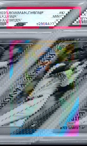 2020 Bowman Chrome Rookie of the Year Favorites Kyle Lewis #KL RC *PSA 9* Seattle Mariners