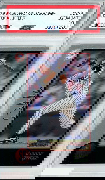 1998 BOWMAN CHROME DEREK JETER #224 NEW YORK YANKEES HOF PSA 10 GEM MT