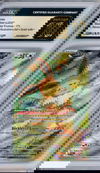 2025 POKEMON BLACK STAR PROMO EEVEE 173 PRISMATIC EVOLUTIONS ETB CGC 10 PRISTINE