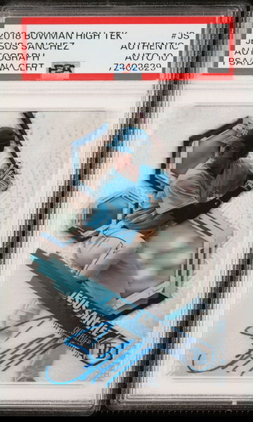 2018 Bowman High Tek #JS Jesus Sanchez Autograph PSA 10