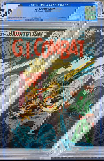 G.I. Combat #102 (1963) CGC 7.0 -- Grey tone cover; Joe Kubert art; Kanigher