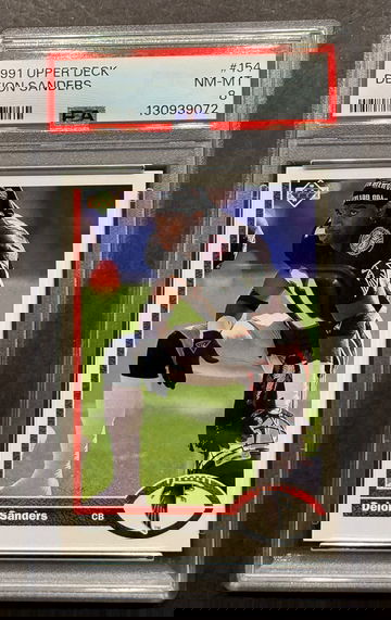 1991 Upper Deck Deion Sanders #154 PSA 8