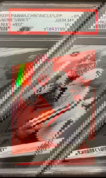 2020 chronicles draft picks phoenix red dandre swift psa 10