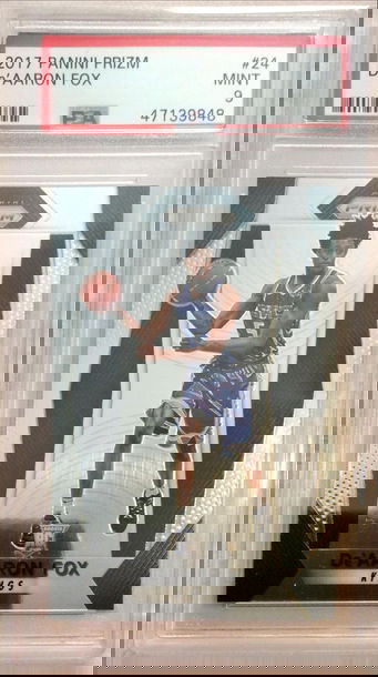 De'Aaron Fox 2017 Panini Prizm PSA 9 (surface issues bottom left)