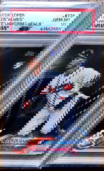 2018 Topps Series 1 Ozzie Albies Black Rookie RC #/67 PSA 10 POP 2!