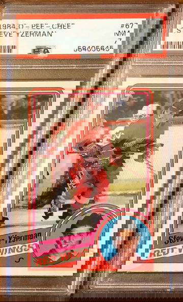 1984 O-Pee-Chee OPC Steve Yzerman Rookie PSA 7