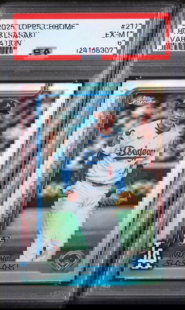 2025 Topps Chrome Variation Roki Sasaki #217 PSA 6