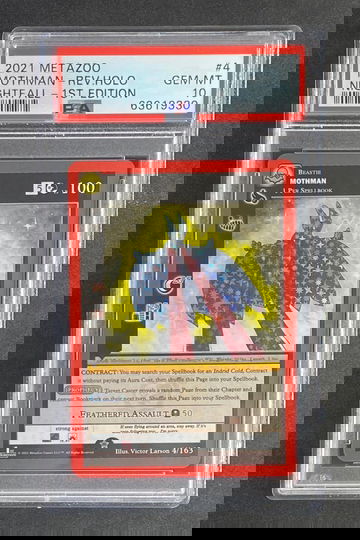 2021 Metazoo Nightfall 4 Mothman-Reverse Holo 1st Edition PSA 10