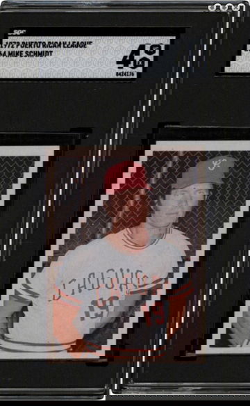 Mike Schmidt 1972 Puerto Rican League Sticker #64 Phillies HOF RC SGC 4