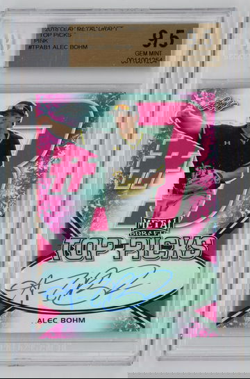 2018 Leaf Metal Draft Top Picks Pink /20 Alec Bohm BGS 9.5 w 10 Auto Pop 1!!!