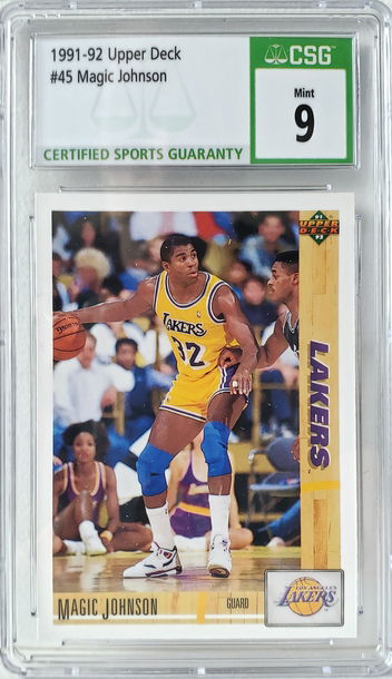 1991-92 Upper Deck Magic Johnson #45 CSG 9