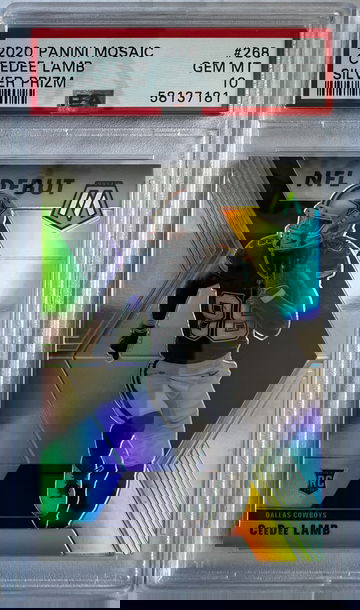 2020 Panini Mosaic Ceedee Lamb Silver Prizm PSA 10