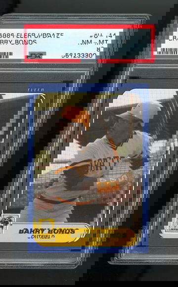 1986 Fleer Update #U-14 Barry Bonds PSA 8 Rookie