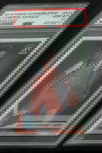 2019 Donruss Optic Fanatics Prizm #200 Cameron Johnson Rated Rookie RC PSA 10 Gem Mint