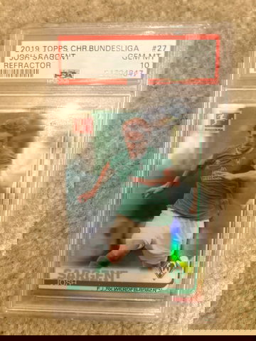 2019 Topps Chrome Bundeliga Josh Sargent Refractor PSA 10