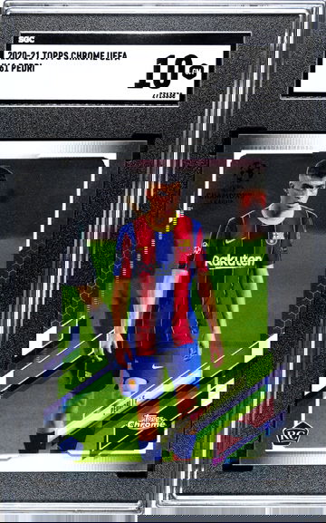 2020 Topps Chrome UEFA Champions League Pedri SGC 10 Gem Mint #61 Rookie RC