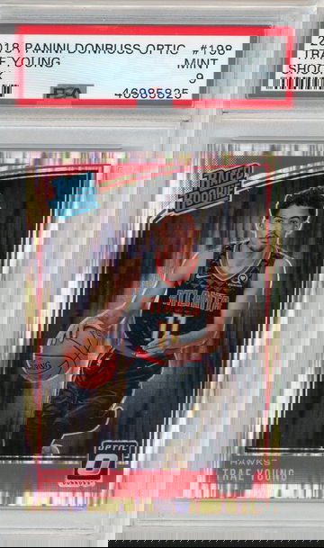 2018 Donruss Optic 198 Trae Young Shock Rated Rookie RC PSA 9