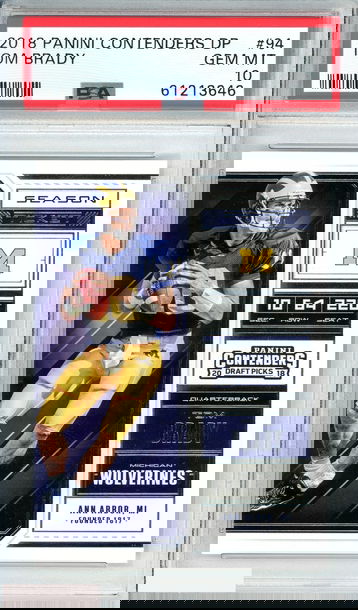 2018 PANINI CONTENDERS DRAFT PICKS TOM BRADY #94 PSA 10 GEM MT