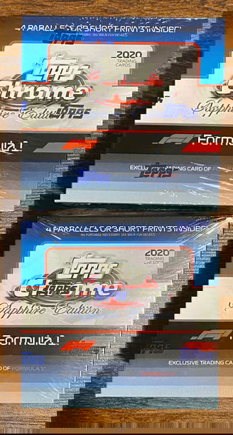 2020 Topps Chrome Sapphire F1 FORMULA  1 RACING - 2 Sealed Hobby Boxes