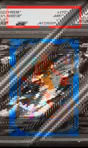 Max Christie 2022 Panini Prizm Blue Ice RC 030/125 PSA 9