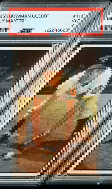 1953 Bowman Color #118 Billy Martin PSA 3
