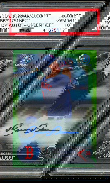2016 Bowman Chrome BOBBY DALBEC Green Refractor Auto RC #48/99 PSA 10 POP 4