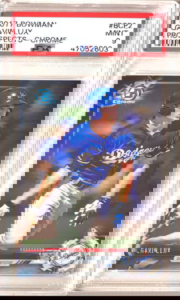 Gavin Lux 2017 Bowman Chrome Prospects PSA9 Mint