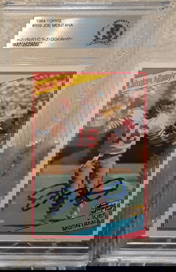 1984 Topps Instant Replay Joe Montana BGS Authentic Autograph *NON-GRADE* 