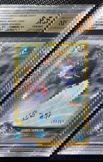 2018 Bowman Osiris Johnson Gold Wave Auto BGS 9.5/10