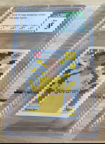  2018-19 Topps Bundesliga #58 Jadon Sancho RC ROOKIE STICKER CGC 9