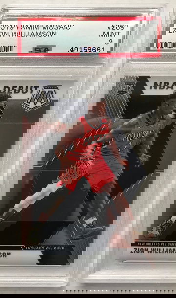 2019 Mosaic Zion Williamson NBA Debut PSA 9 Rookie RC