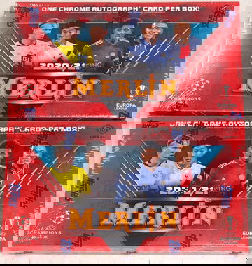 2X 2020-21 TOPPS MERLIN CHROME SOCCER HOBBY BOX 1 AUTO - SUPPORT YOUR LOCAL CARD SHOP!