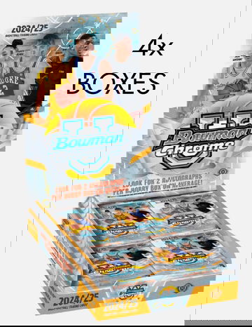 Lot of (4) 2024-25 Bowman University Chrome Basketball Hobby Boxes