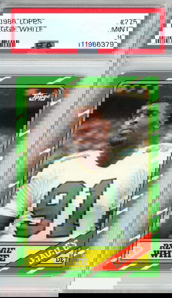 1986 TOPPS REGGIE WHITE #275 ROOKIE RC PHILADELPHIA EAGLES HOF PSA 9 MINT