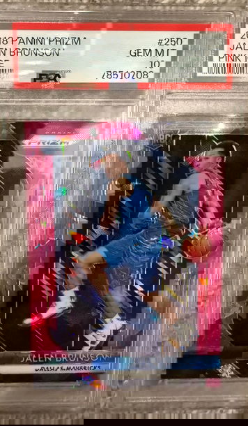 Jalen Brunson 2018 Panini Prizm Pink ICE PSA 10