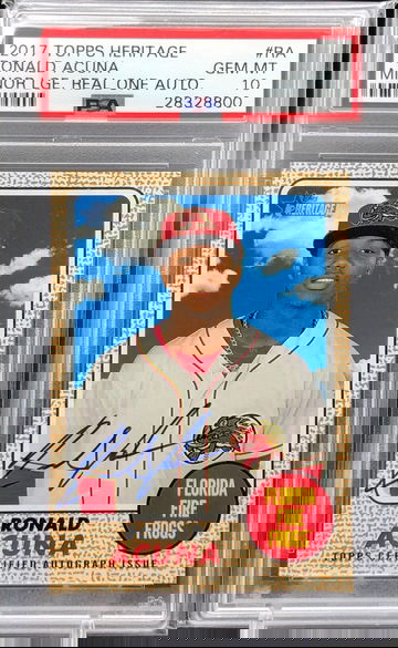 2017 Topps Heritage Minor League Real One auto Ronald Acuna