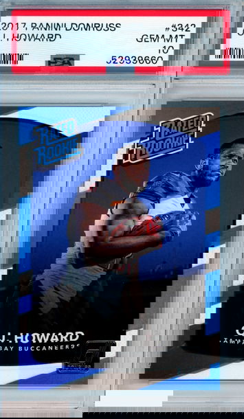 2017 PANINI DONRUSS OJ HOWARD #342 ROOKIE BUCCANEERS RC PSA 10 GEM MT