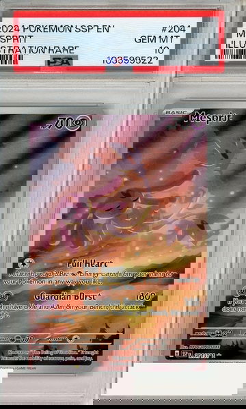 2024 POKEMON SSP EN-SURGING SPARKS MESPRIT #204 ILLST RARE PSA 10 GEM