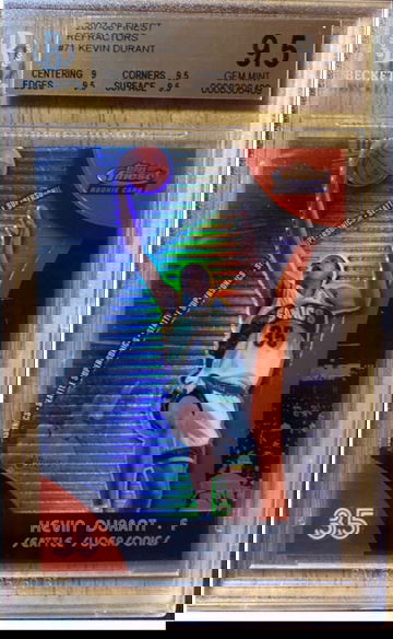 2007 Topps Finest Kevin Durant Refractors BGS 9.5 Gem Mint