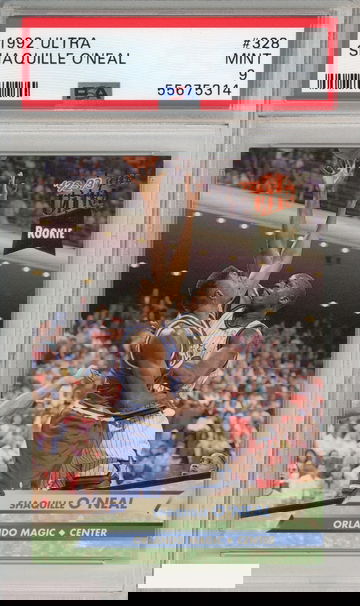 1992 ULTRA SHAQUILLE O NEAL #328 ORLANDO MAGIC ROOKIE HOF PSA 9 MINT