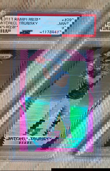 2017 Prizm Pink MITCHELL TRUBISKY PSA MINT 9 SP RC!